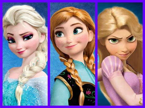 Elsa, Anna and Rapunzel | Rapunzel, Anna, and Elsa! | Disney, Disney theory, Disney frozen