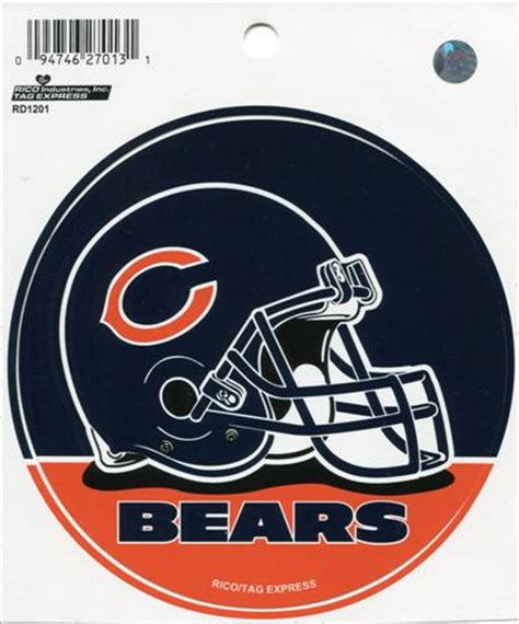 Sports Decals :: Chicago Bears Football Helmet Round Decal / Sticker