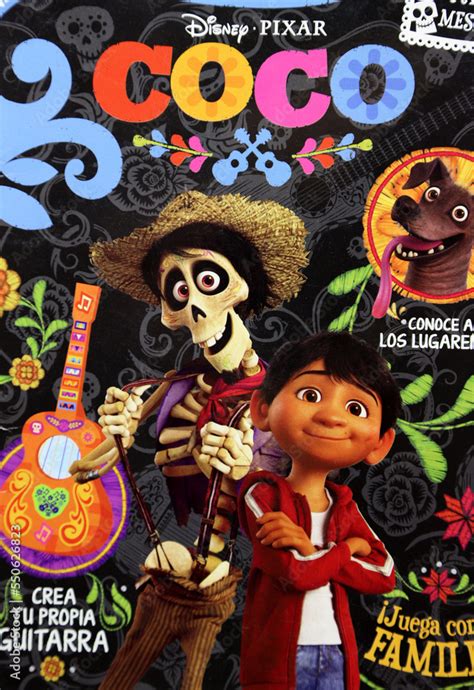 Children's activity magazine with the theme of the movie Coco. Disney - Pixar. Miguel and ...