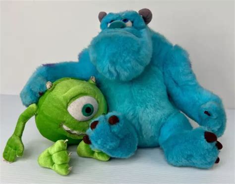 MONSTERS INC MIKE Wazowski and Sulley Hugging Plush Soft Toy Disney ...