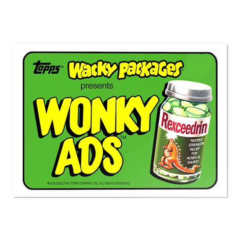 2022 Topps Wacky Packages Wonky Ads Series 2 Checklist, Boxes