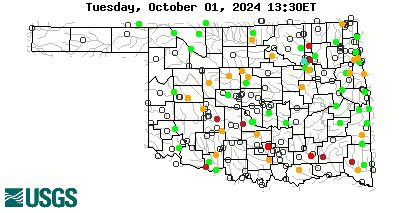 USGS Current Water Data for Oklahoma