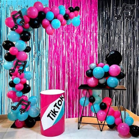 TIK Tok Birthday Decorations Tiktok Photo Booth Props Background Tiktok Party Backdrop, TIK Tok ...