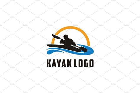 Man & Paddle River Wave Kayak logo | Logo design, Simple logo design, Kayaking