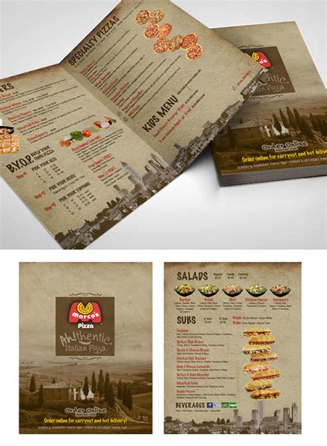 Pizza Menu Design for Marco's Pizza on Behance