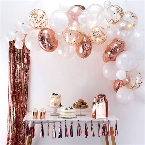 Rose Gold Balloon Arch Kit Party Decoration Pack By Ginger Ray | Rose ...