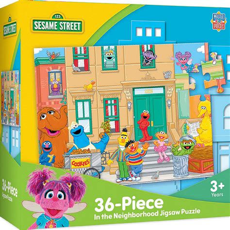 MasterPieces 36 Piece Sesame Street Puzzle for Kids - In the Neighborhood - 15"x11.5" | Oriental ...