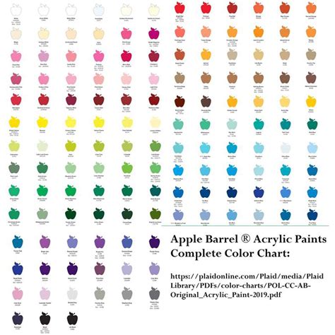 Chart Apple Barrel Paint Color List