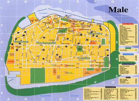 Detailed travel map of Male | Male | Maldives | Asia | Mapsland | Maps ...