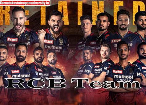 RCB Team 2024 Player List, Retained, Release Player Name, Squad