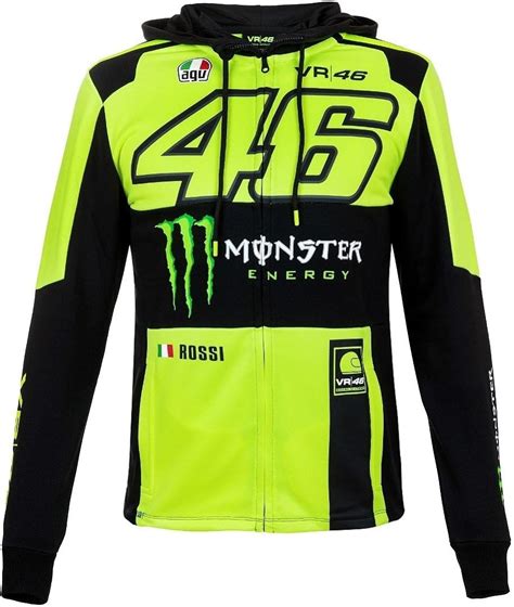 Valentino Rossi VR46 MotoGP Monster Energy Replica Sweat à capuche Officiel 2018: Amazon.fr ...