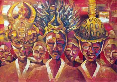 'Hierarchy of Ashanti Chieftancy' | Painting, Ashanti, Artist paint