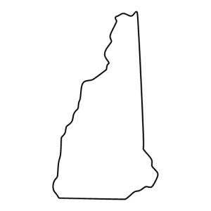 New Hampshire Map - Outline, Printable State, Shape, Stencil, Pattern ...