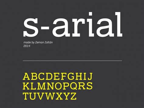 S-ARIAL free font - Freebiesbug