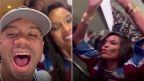 Watch Russell Wilson and wife Ciara dance for joy after Colorado ...