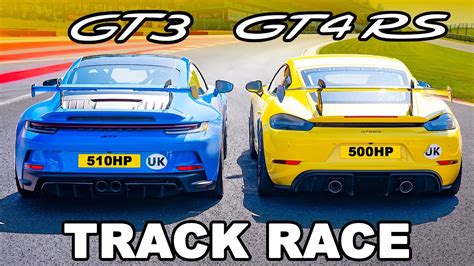 Porsche GT4 RS vs GT3: TRACK RACE - YouTube