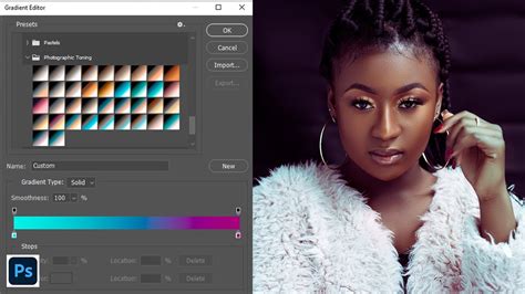DARK skin COLOR grading with GRADIENT MAP presets in photoshop - YouTube