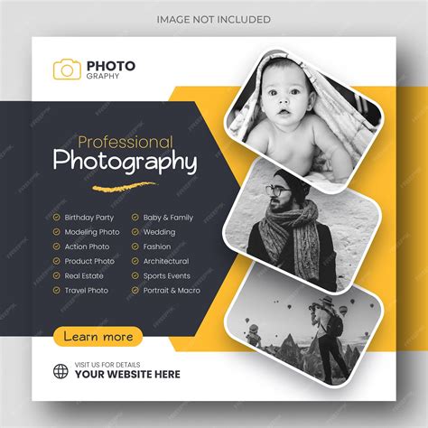 Premium PSD | Digital photography services social media post template ...