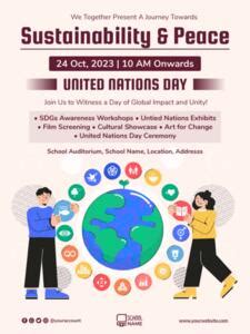 United Nations Day Poster Templates: Free Customizable United Nations Day Poster Templates by AI