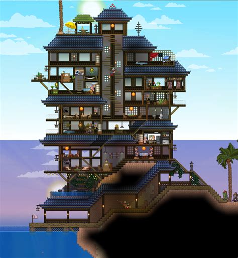 Beach house: started 10 days ago and wanted to show off my first house : starbound in 2021 ...