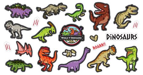 Printable Dinosaur Stickers