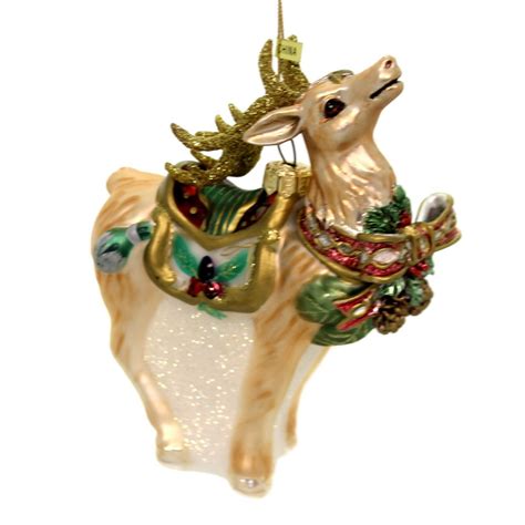 Holiday Ornaments FITZ & FLOYD REINDEER Glass Ornament Christmas Ta107 - Walmart.com - Walmart.com