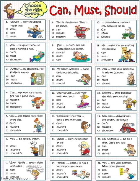 Modal verbs exercises - pagspiritual