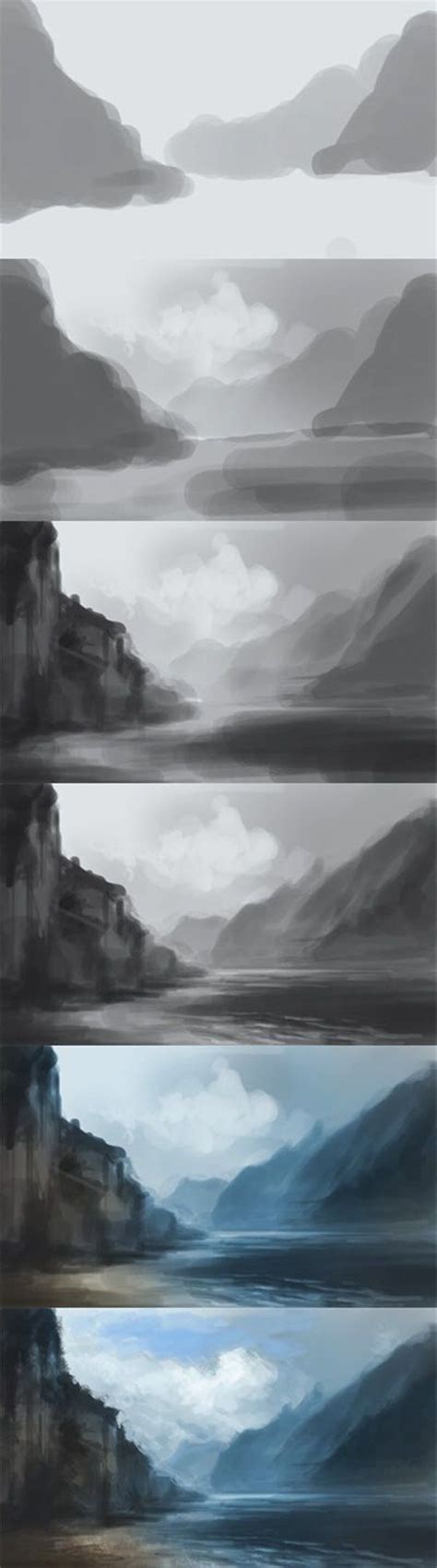 60 Easy And Simple Landscape Painting Ideas | Digital painting, Landscape paintings, Landscape ...