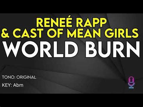 Reneé Rapp - World Burn - Karaoke Instrumental - YouTube