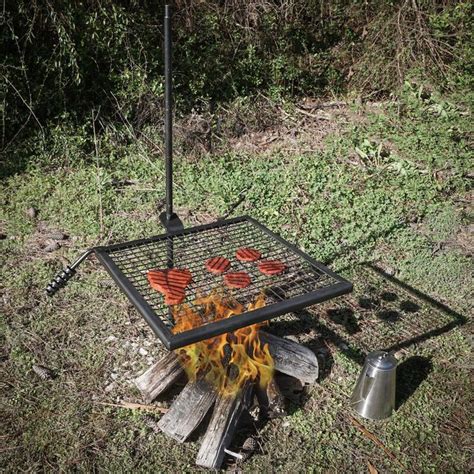 Portable Camping Swivel Grill Grate - Adjustable Camping Grill Wire Mesh Cooking - Titan Great ...