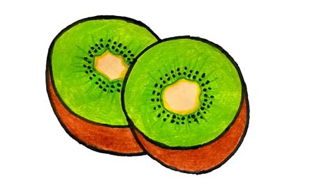 How To Draw Kawaii Cute Kiwi Fruit Como Desenhar Fruta Kiwi Fofa | Images and Photos finder