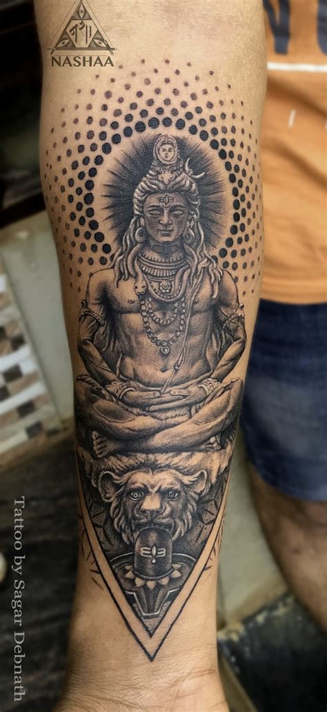 Tattoos in Mumbai: Meditation Shiva Tattoo by Sagar Debnath at Nashaa Tattoo & Piercing Studio