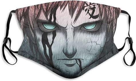 Amazon.com: Naruto Gaara Tattoo Adjustable Janpanese Anime Face Mask Reusable Washable Balaclava ...