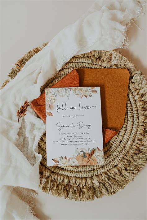 Fall Bridal Shower Invitation Autumn Bridal Shower Pumpkin - Etsy