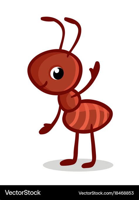 With a cute ant Royalty Free Vector Image - VectorStock