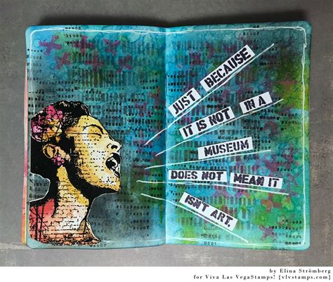 Art Journal spread: Just because - Elina Stromberg