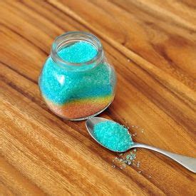 Make these great smelling rainbow lavender bath salts for cheap! Makes ...