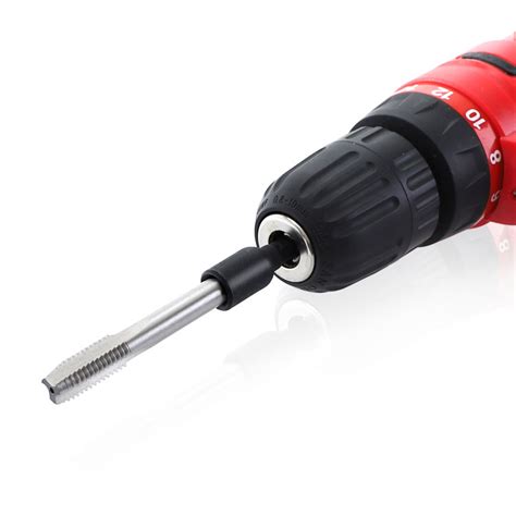 Drillpro M4-M16 Screw Tap Socket Adapter 1/4 Inch Hex Shank Machine Tap ...