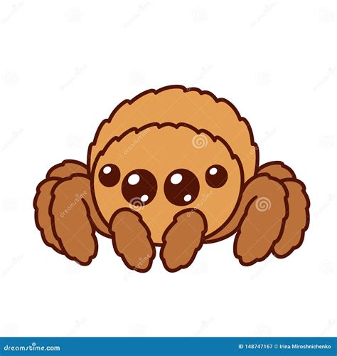 Cute cartoon spider stock vector. Illustration of wildlife - 148747167