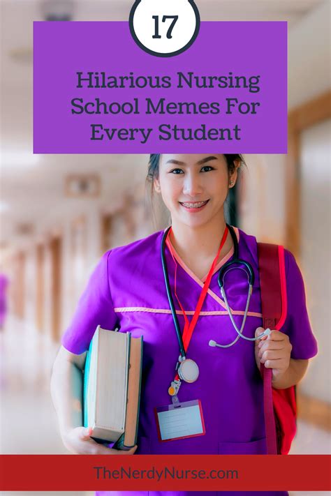 a woman in scrubs holding books with the title 17 hilarious nursing ...