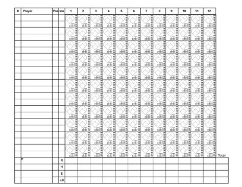 30+ Printable Baseball Scoresheet / Scorecard Templates ᐅ TemplateLab