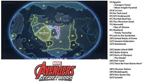 Avengers Secret War - Battleworld Map MK II by Marypuff on DeviantArt