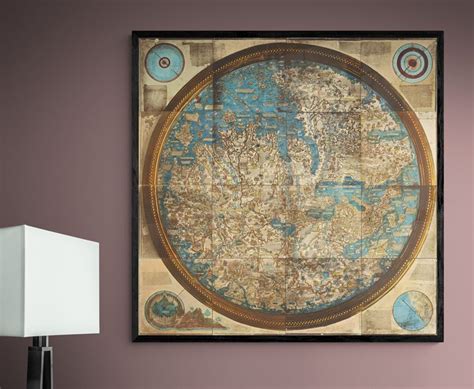 Fra Mauro Giant Medieval Map of the World Mappa Mundi Antique - Etsy | Posters art prints, Art ...