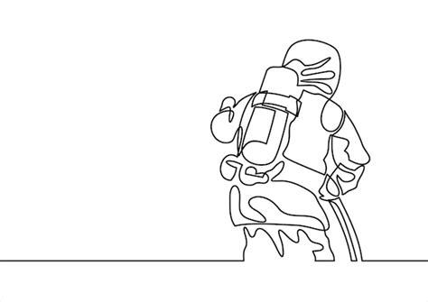 Premium Vector | Continuous line drawing of firefighter