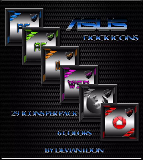 Icons Asus, 6 colors download on VSThemes.org