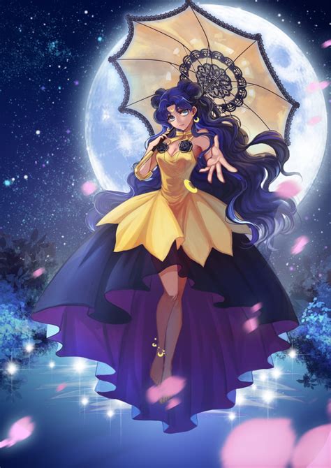 douyougen sailor moon luna (sailor moon) cleavage dress feet see through umbrella | #316416 ...