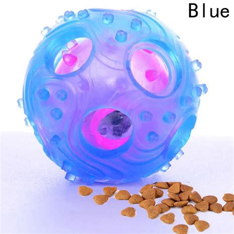 Home Keep Busy Blue Interactive Dog Toy Snack Dispenser Pet Training Bouncy Chew Ball-in Dog ...