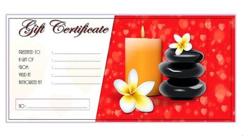 Printable Massage Gift Certificate Template - Printable Templates