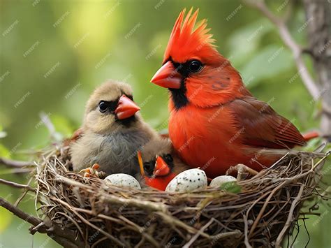 Premium Photo | Explore the nesting habits of Baby Cardinals Born and how they care for their ...