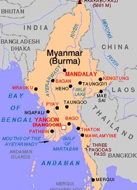 Where Is Rangoon Burma On A Map